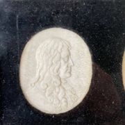 Sculpted ivory portrait suite, England circa 1880, sold in accordance with CITES regulations.