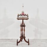 Table d’appoint, meuble bar ancien avec service en verre, Italie