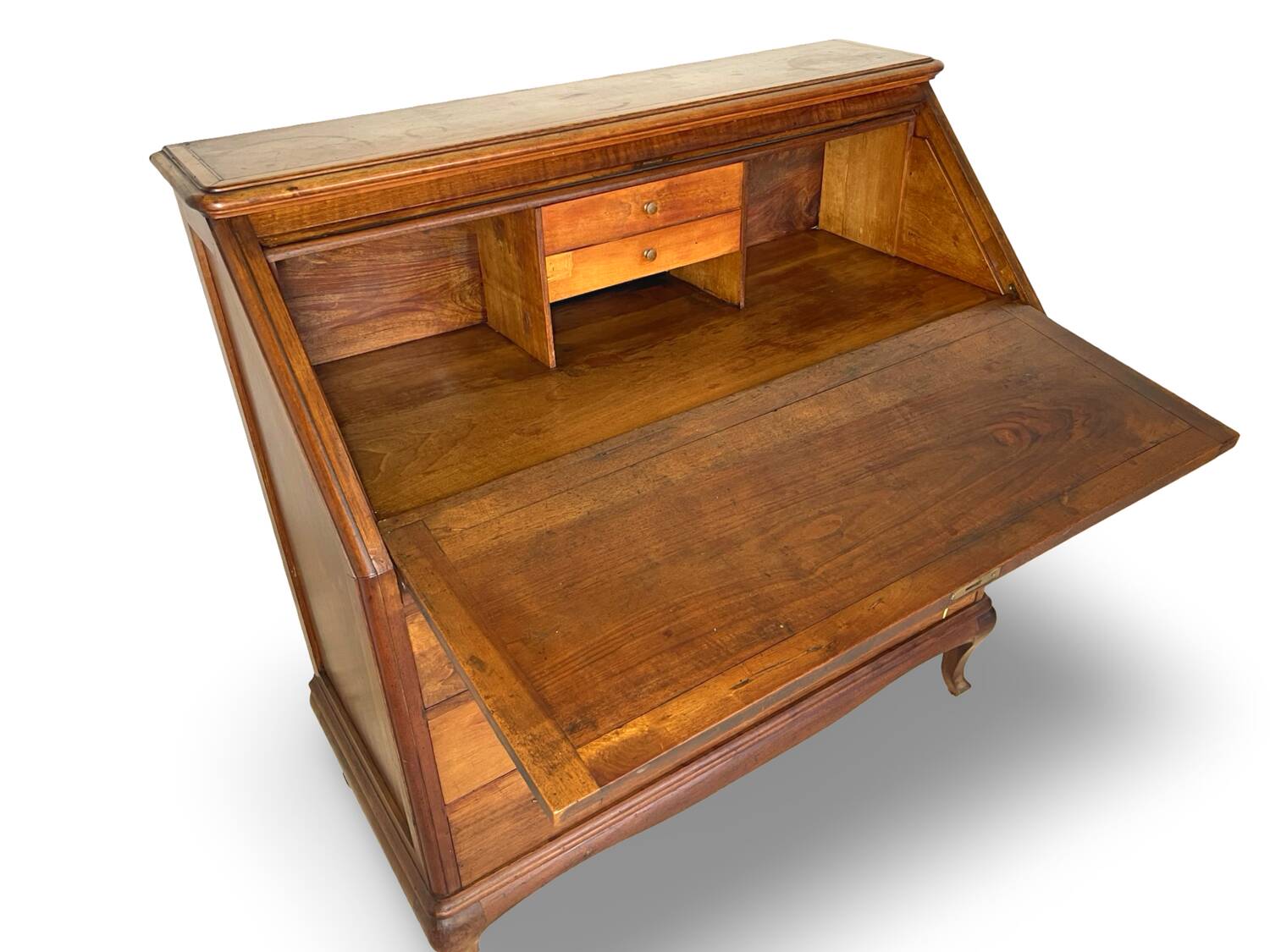 Antique Italian secrétaire in solid walnut, 1920s/1930s.