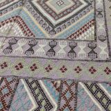 Handmade margoum rug in natural wool