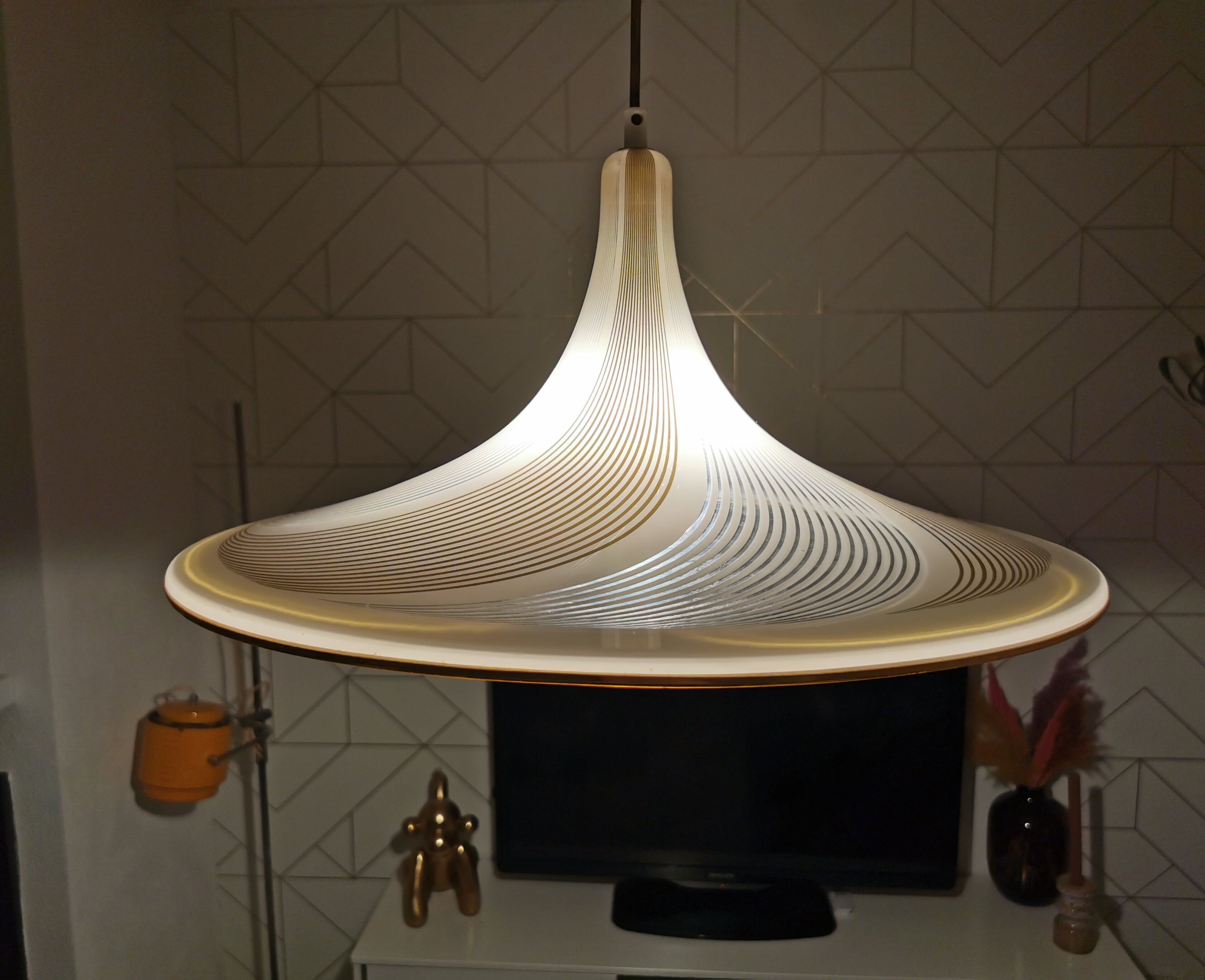 Hollywood Regency pendant light, '70s