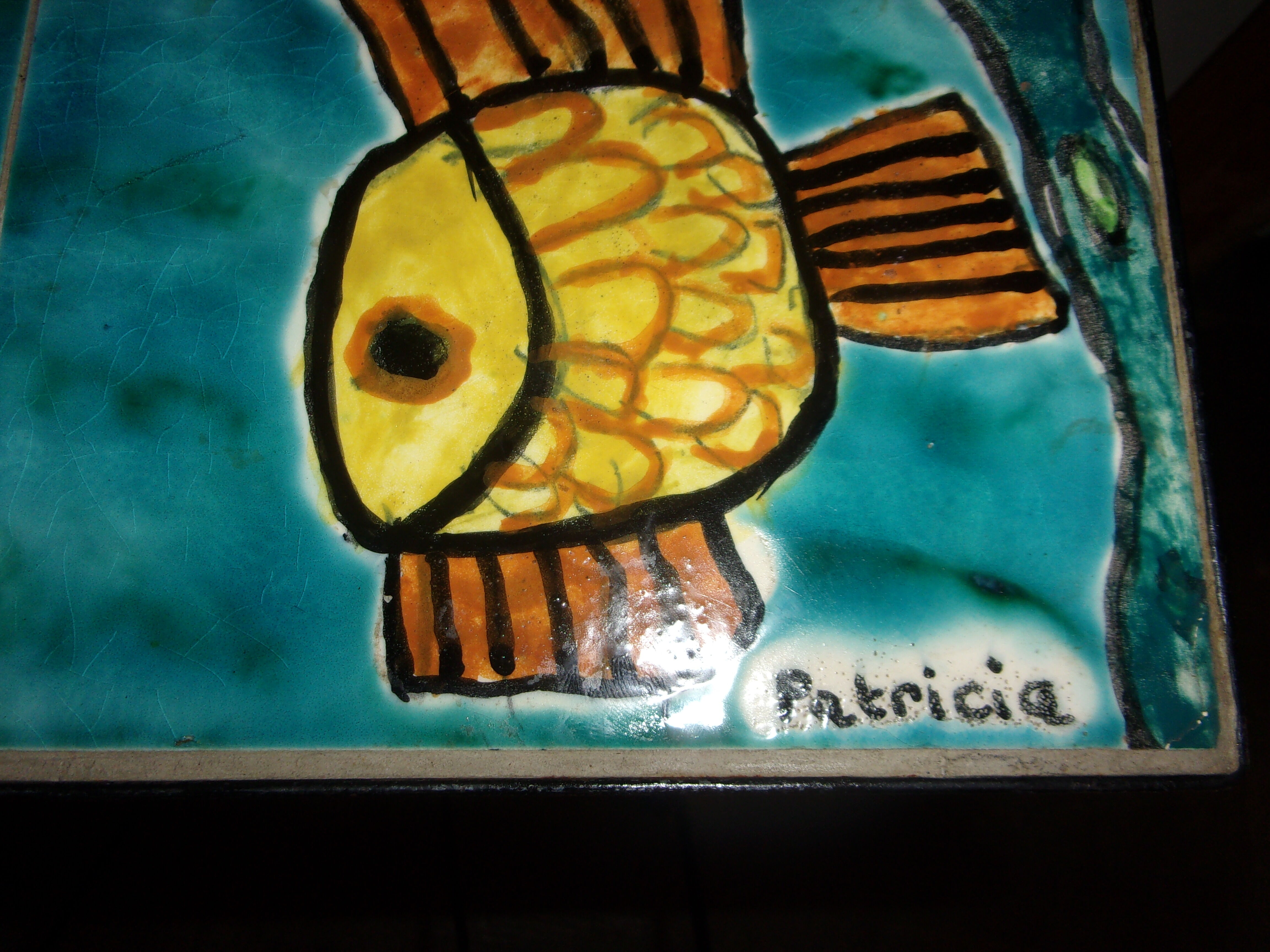 Wrought iron ceramic magazine holder with top from the 1950s - 1960s