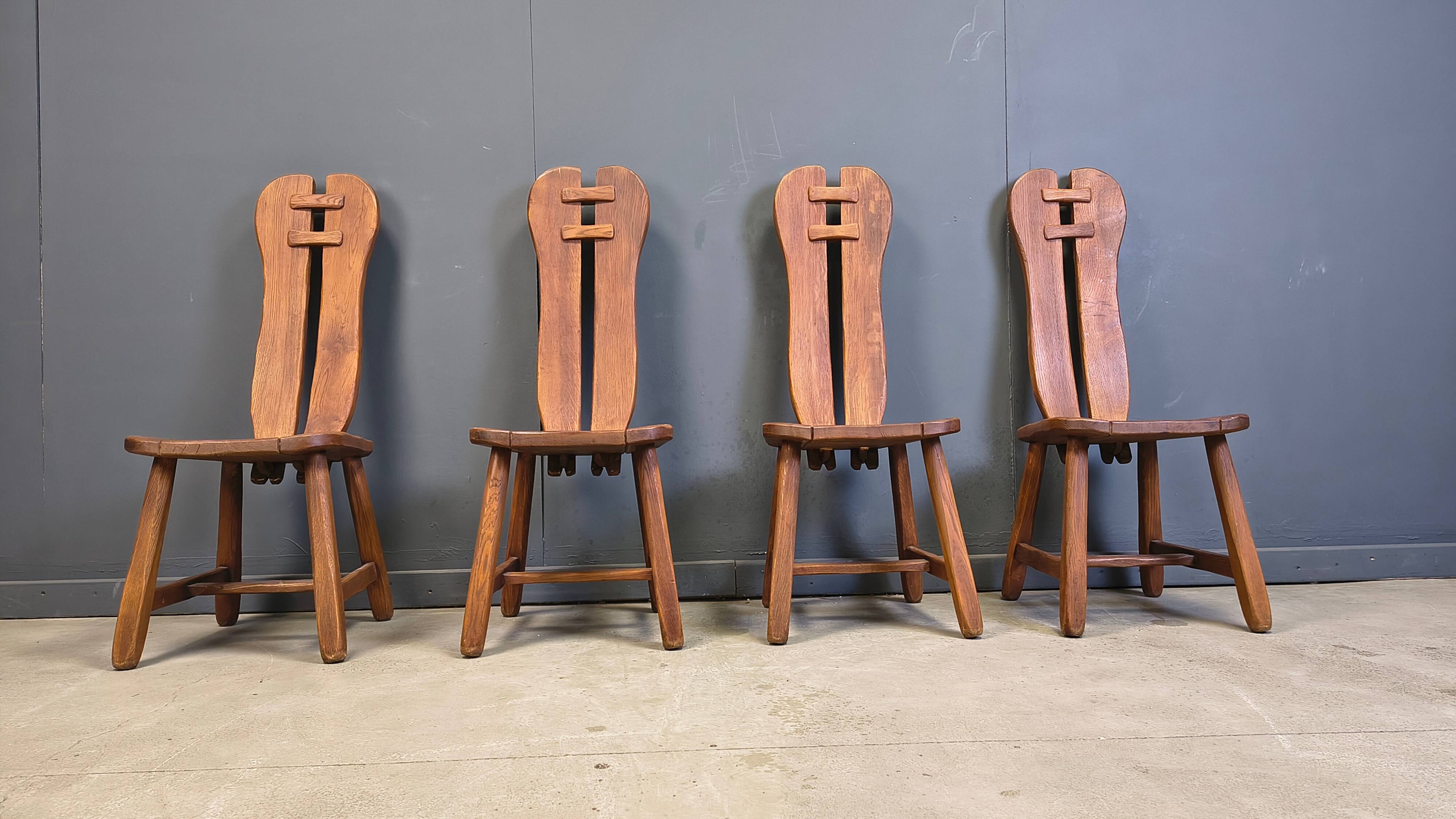 Vintage dining chairs by Depuydt, Belgium, 1960s