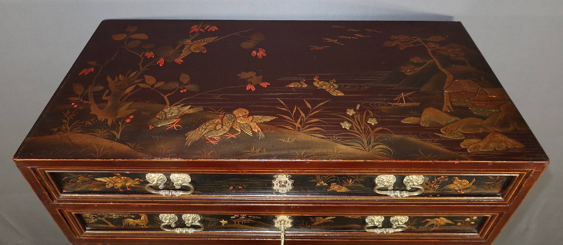 Chinese Cabinet in Lacquered Wood and Painted Wood – Early 20th Century
