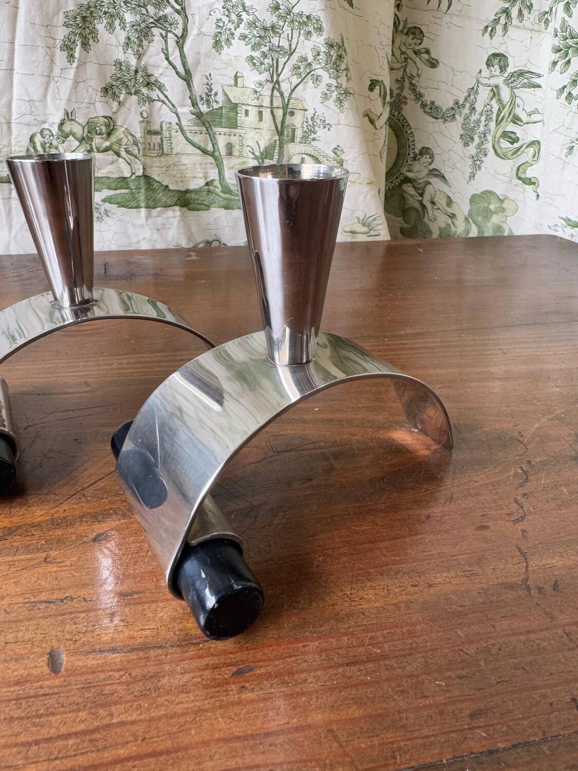 Pair of Brutalist Design Candlesticks – 1950s