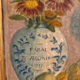 Still life with fruits, flowers and pheasant signed 20th century