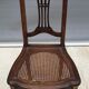 Chair canned 1900 marquetry and bronze louis XVI style