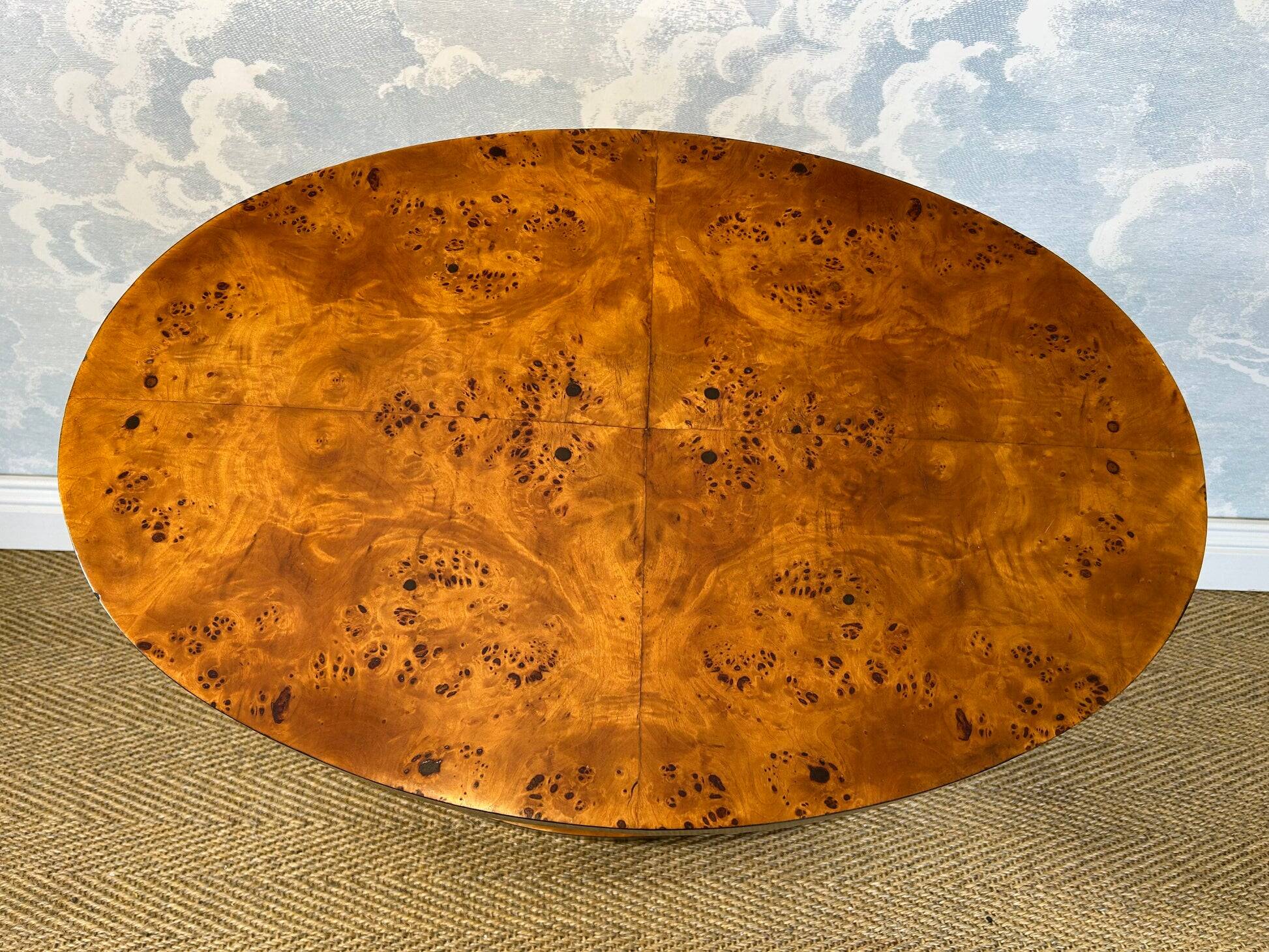 Art Deco side table with walnut burl veneer, France, 1930s.