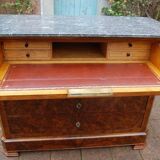 Louis Philippe period walnut secretary chest of drawers from the 19th century.