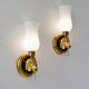 Vintage brass wall lamps