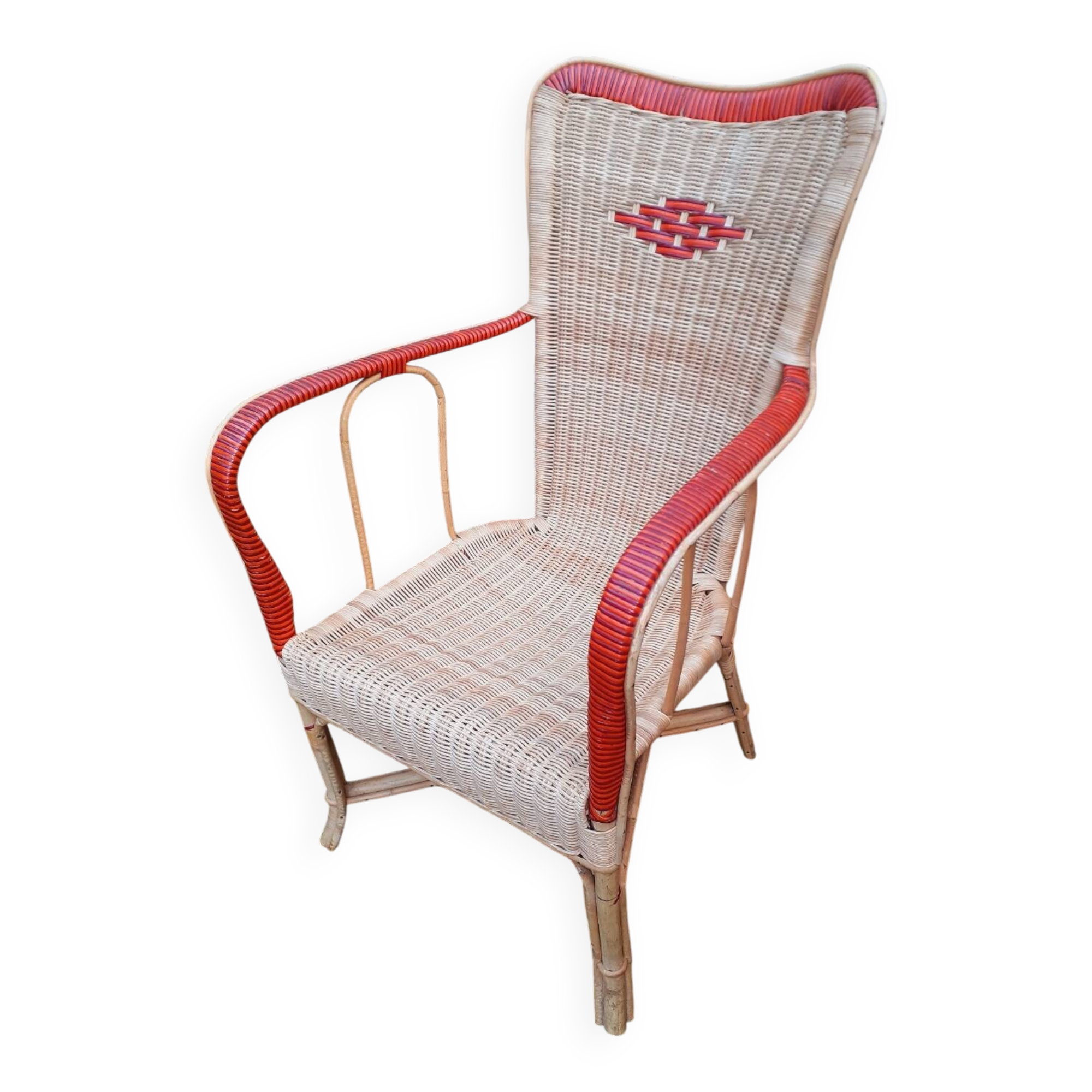 Fauteuil en rotin année  70