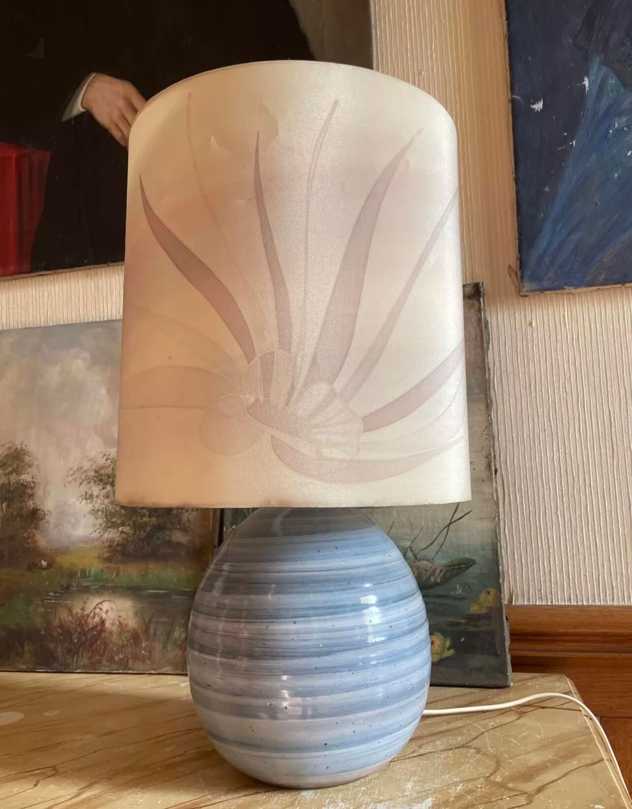 Ceramic lamp signed