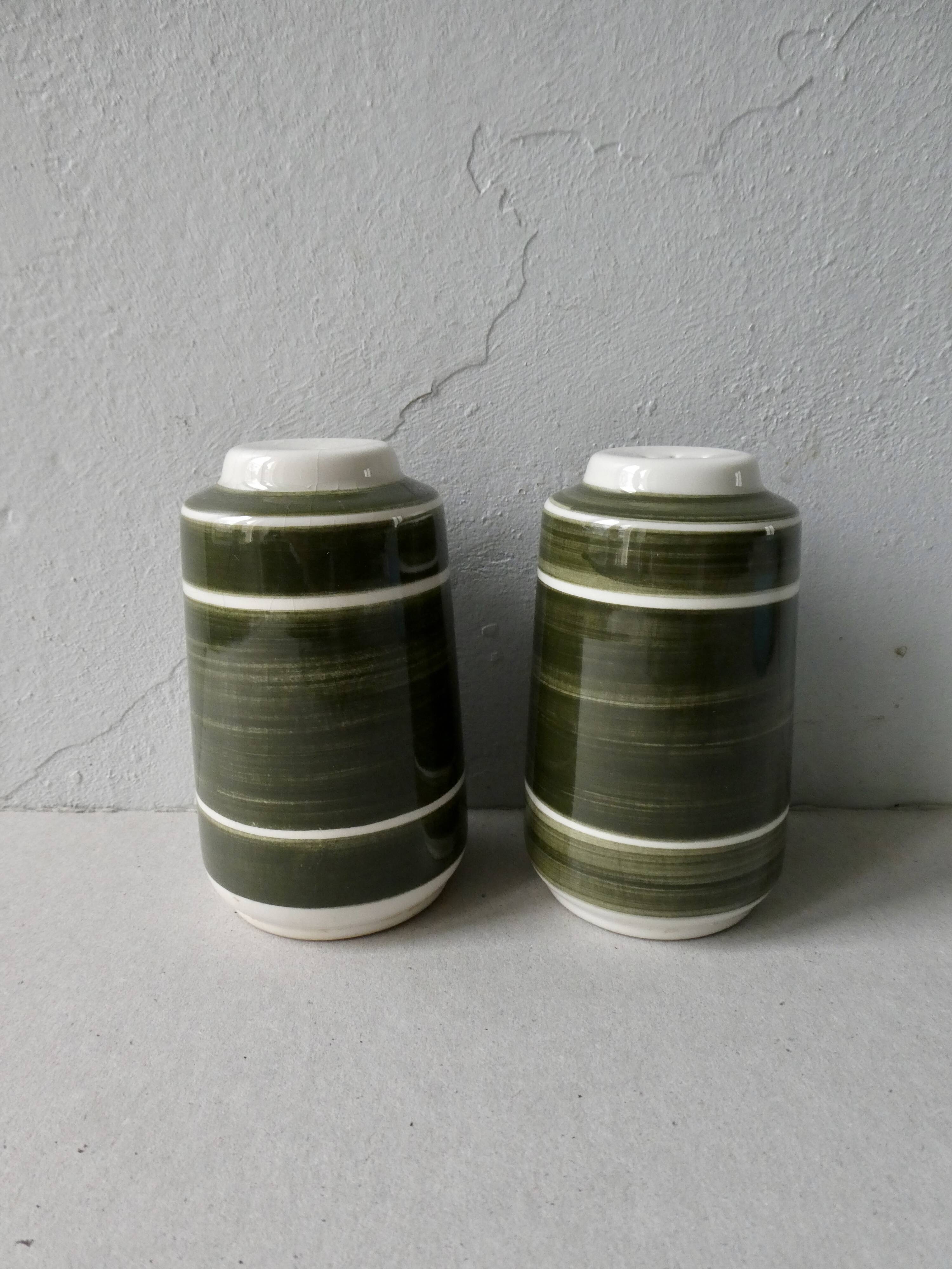 Scandinavian-style ceramic salt and pepper shaker