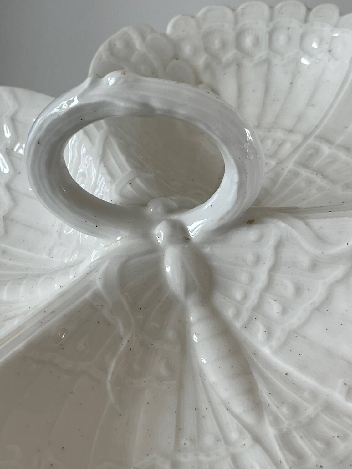 White earthenware plate