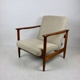Beige Boucle GFM-142 Armchair attributed to Edmund Homa, 1970s