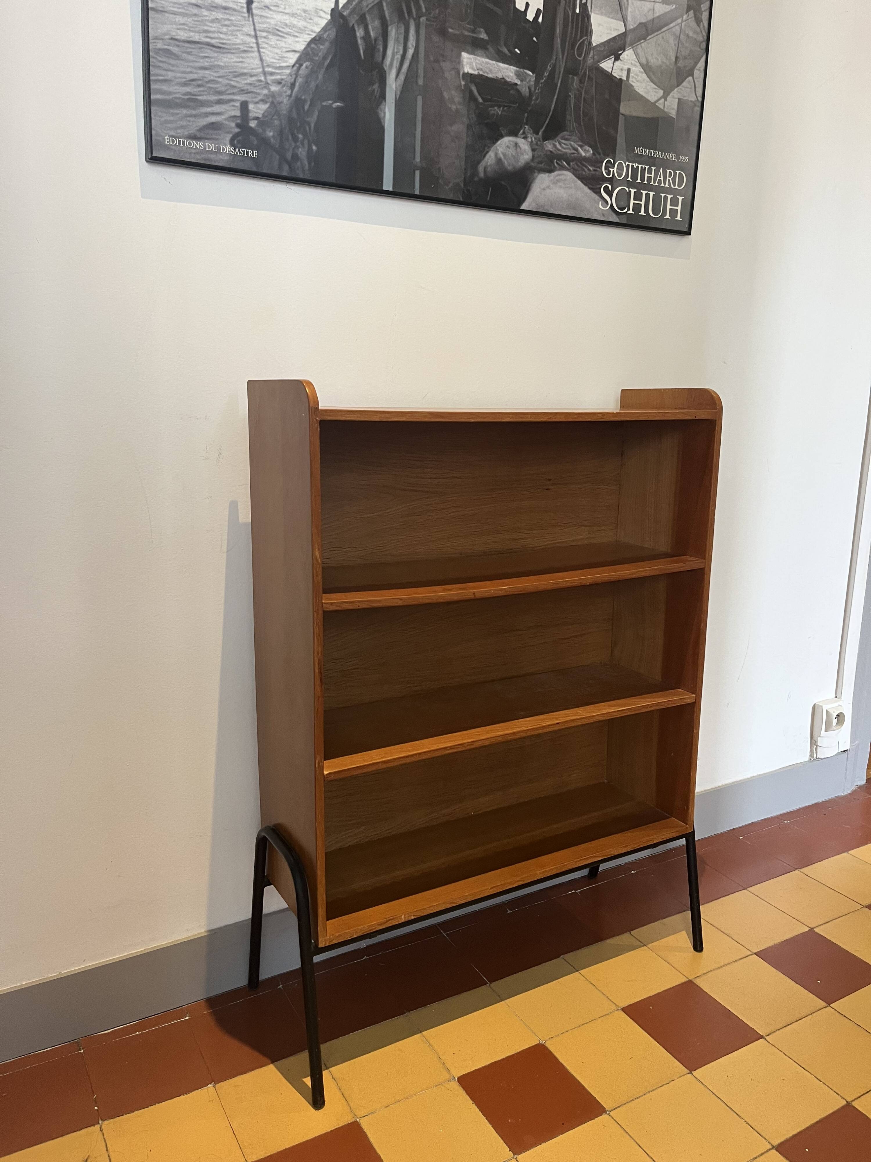 Vintage guariche style bookcase / shelf, 1960