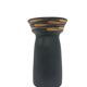 Juist vase, black and gold, ceramic, Germany, 1970s