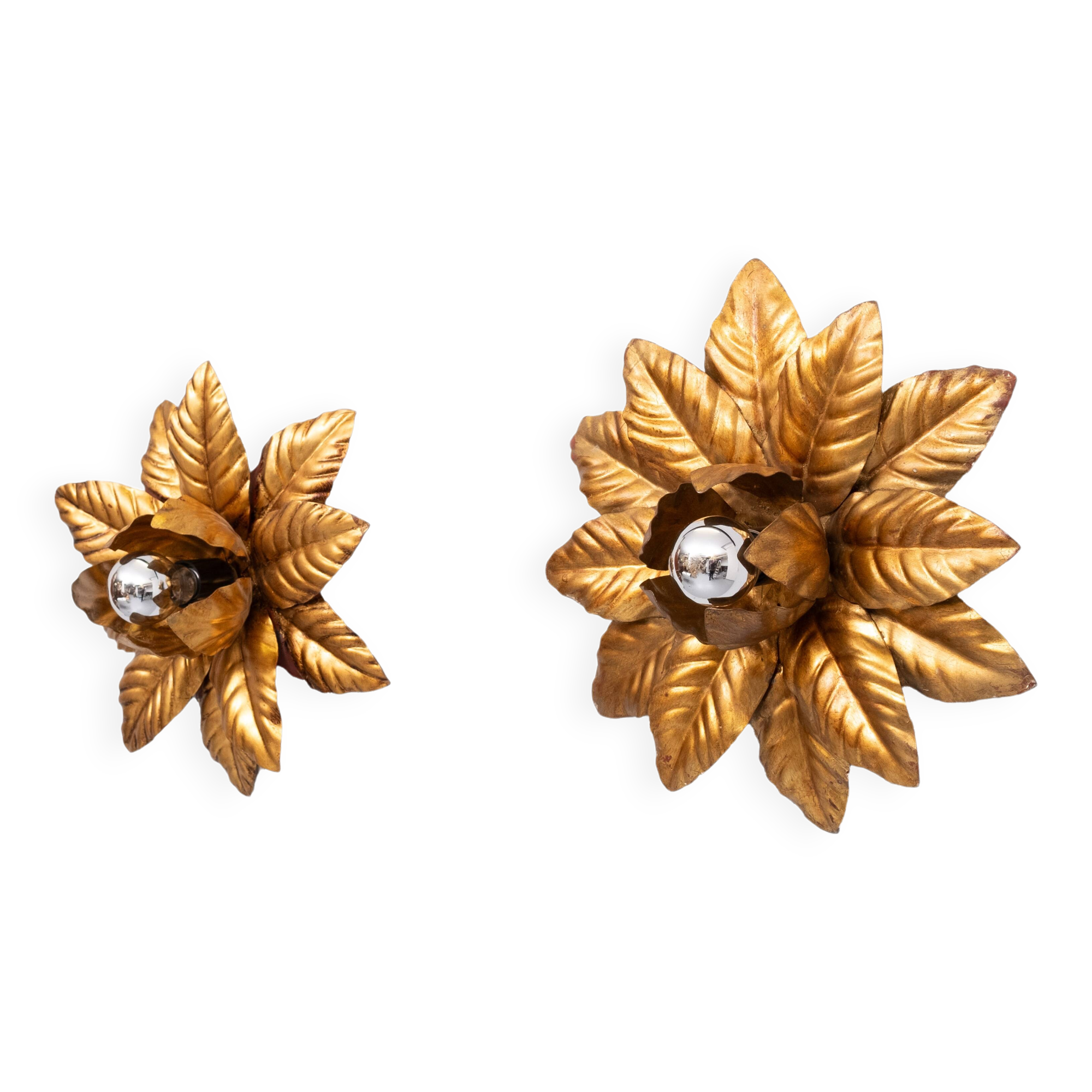 pair Hans Kögl Wall or Ceiling lamps 1970s