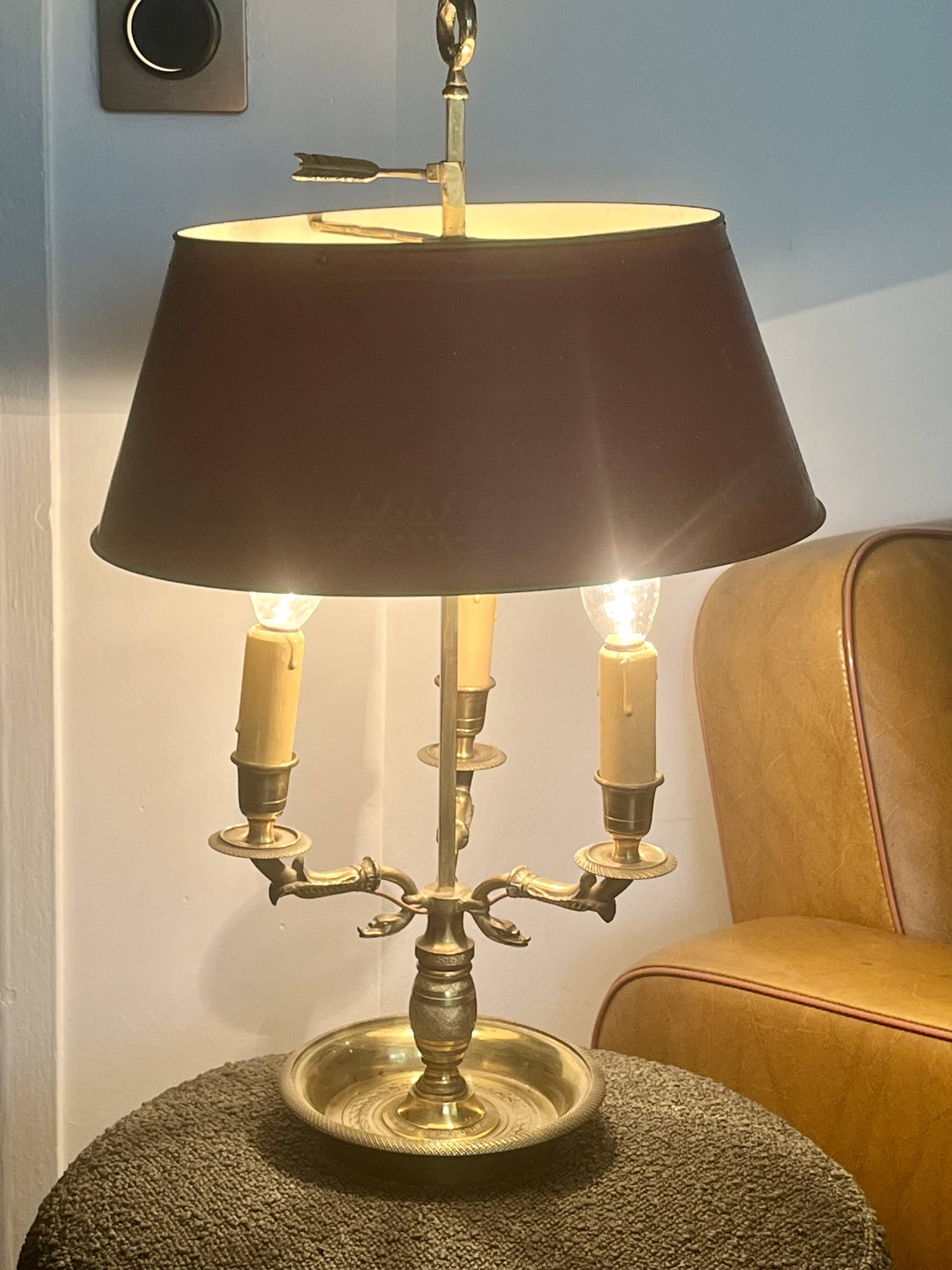 Three-burner Bouillotte Lamp - Empire Style - Very good condition