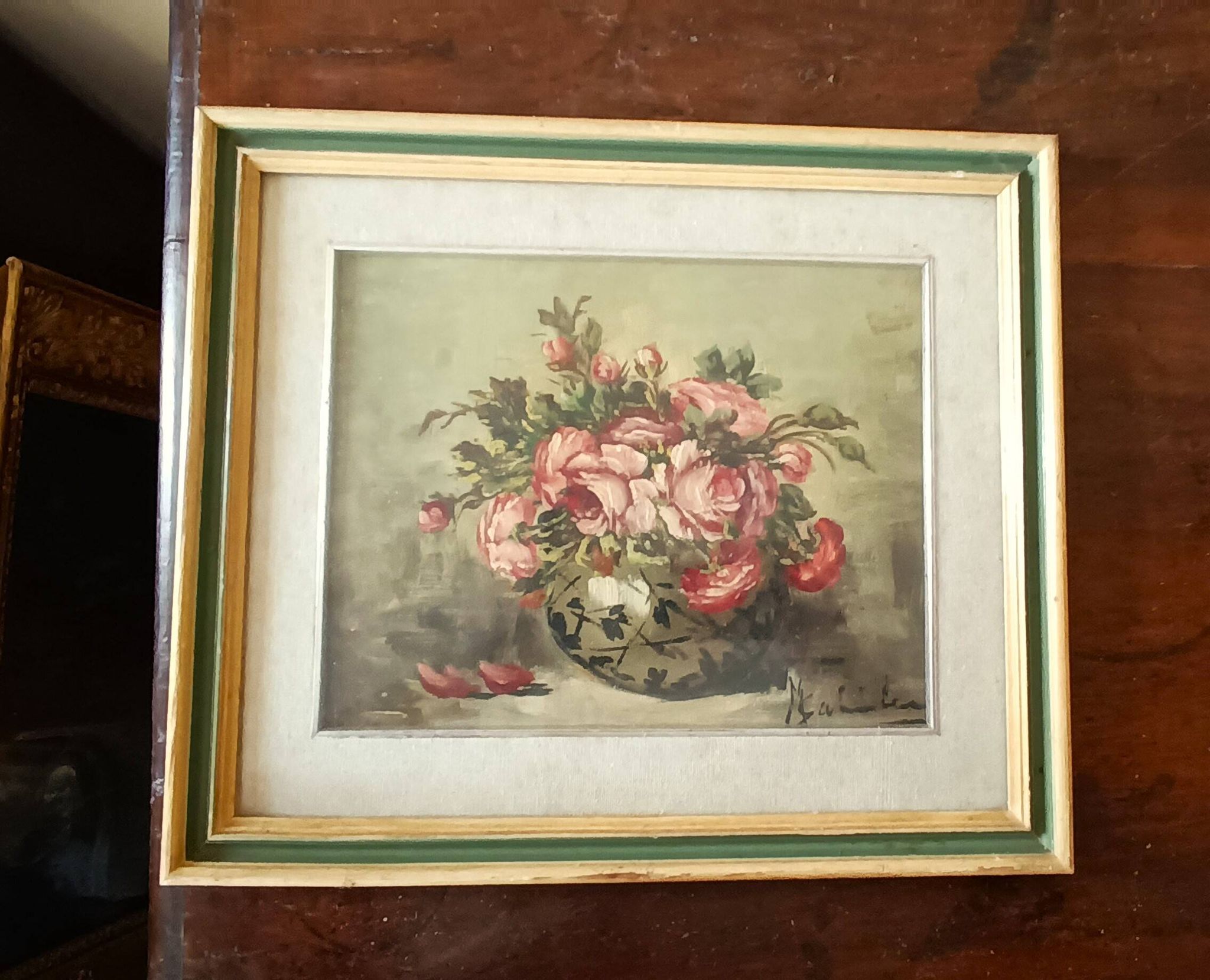 Peinture à l'huile sur fleurs de table mauro salimbeni (milan 1874-1942 turin)