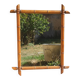 Wooden mirror turned in a bamboo style 58*73 cm
