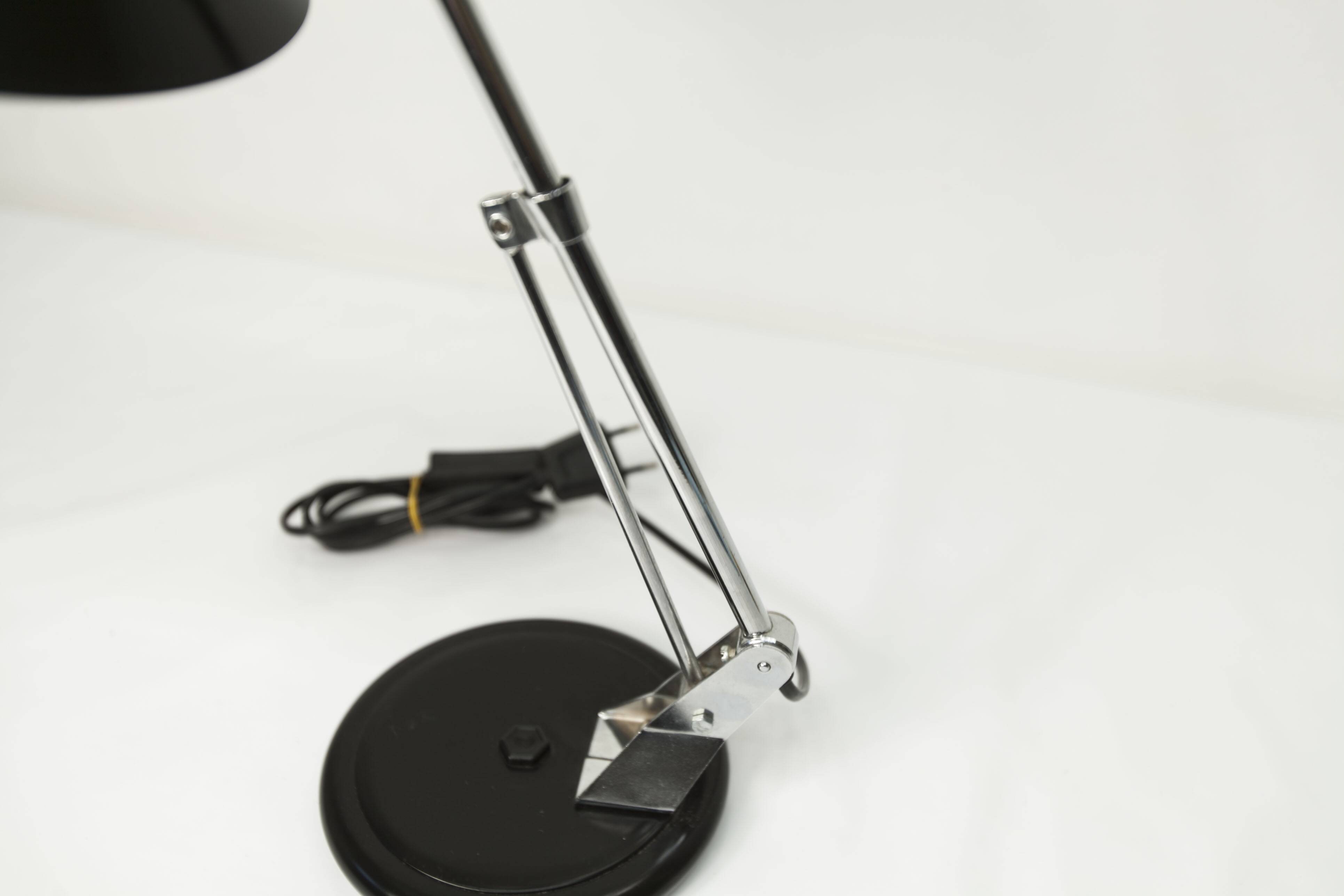 Aluminor 1960 black and chrome lamp Made in France