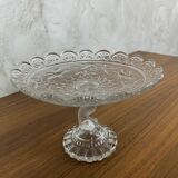 Glass fruit bowl on foot