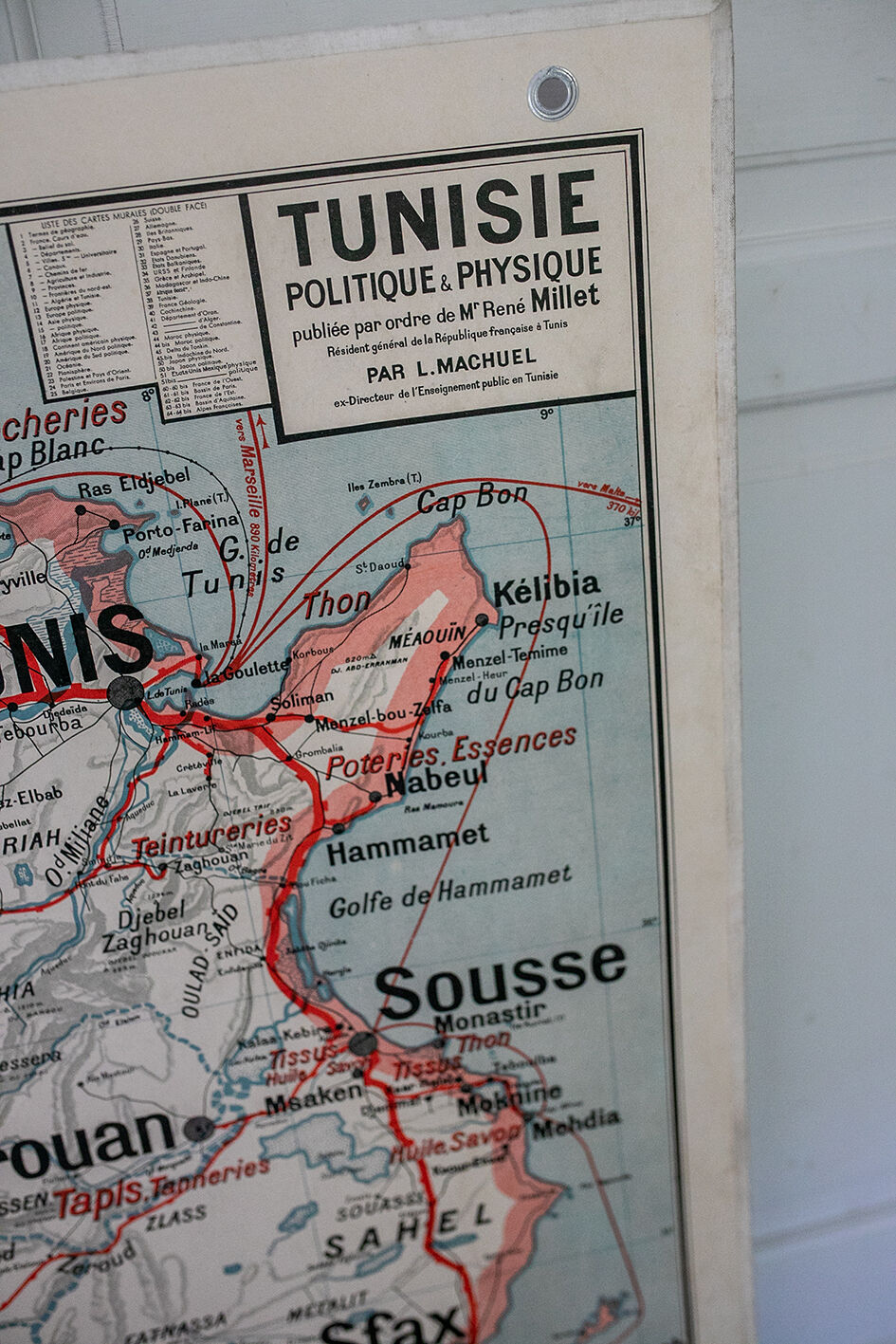 La carte de géographie Afrique Occidentale / Tunisie