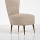 Mid-Century Modern Pair of Beige Italian Chairs, 1950s