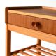 Scandinavian oak and teak nightstand, 1960s