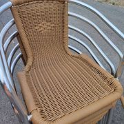 Chaises scoubidou et aluminium