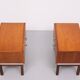 Pair of Meurop teak bedside tables 1960 Belgium