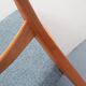 1950s chair in cherrywood, fresh fabric