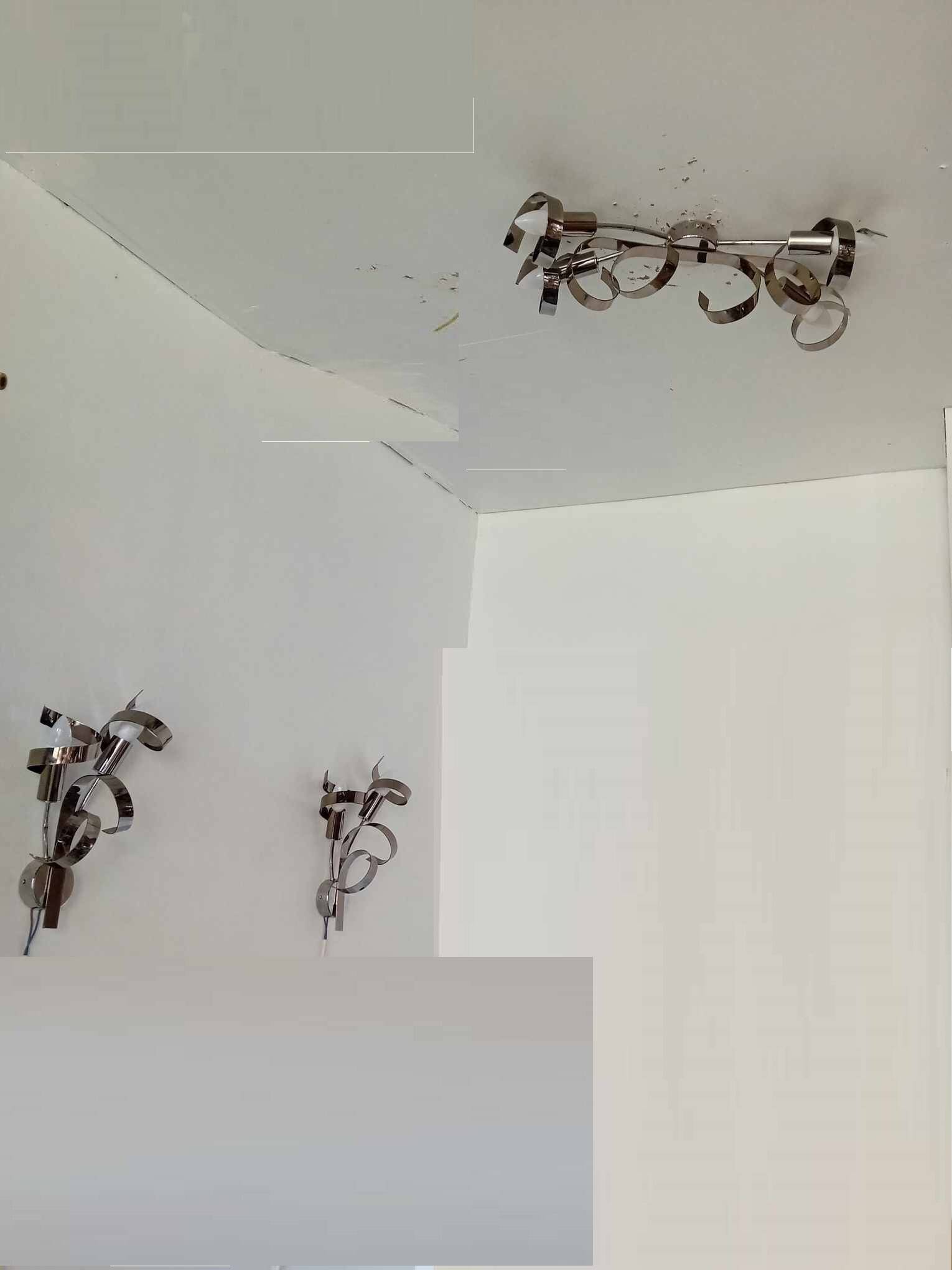 Set of 2 wall lights + 1 pendant light