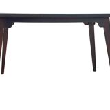 Small Danish side table/coffee table in patinated mahogany.