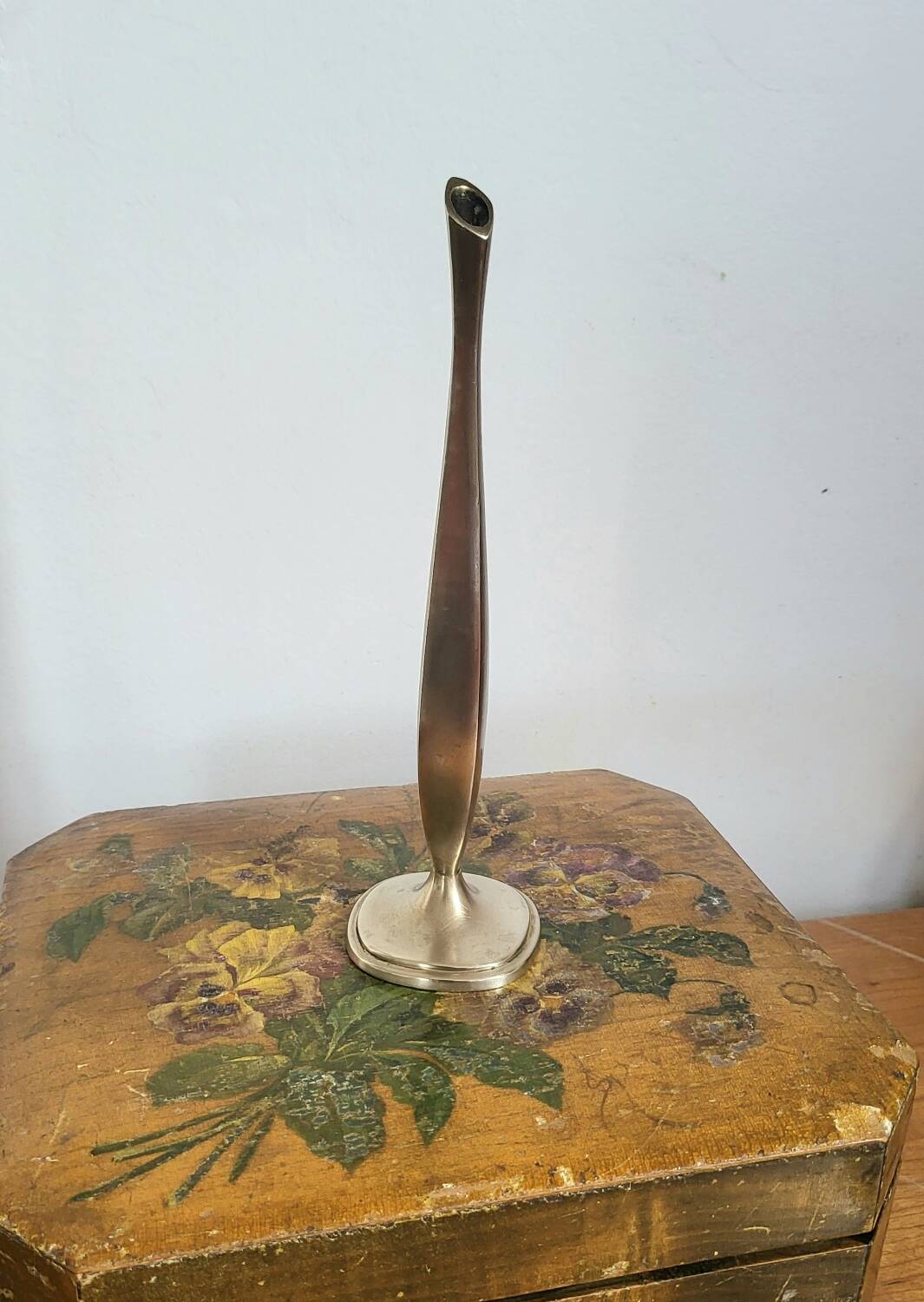 Brass soliflore vase