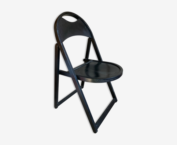 Chaise pliante OTK en bois noir