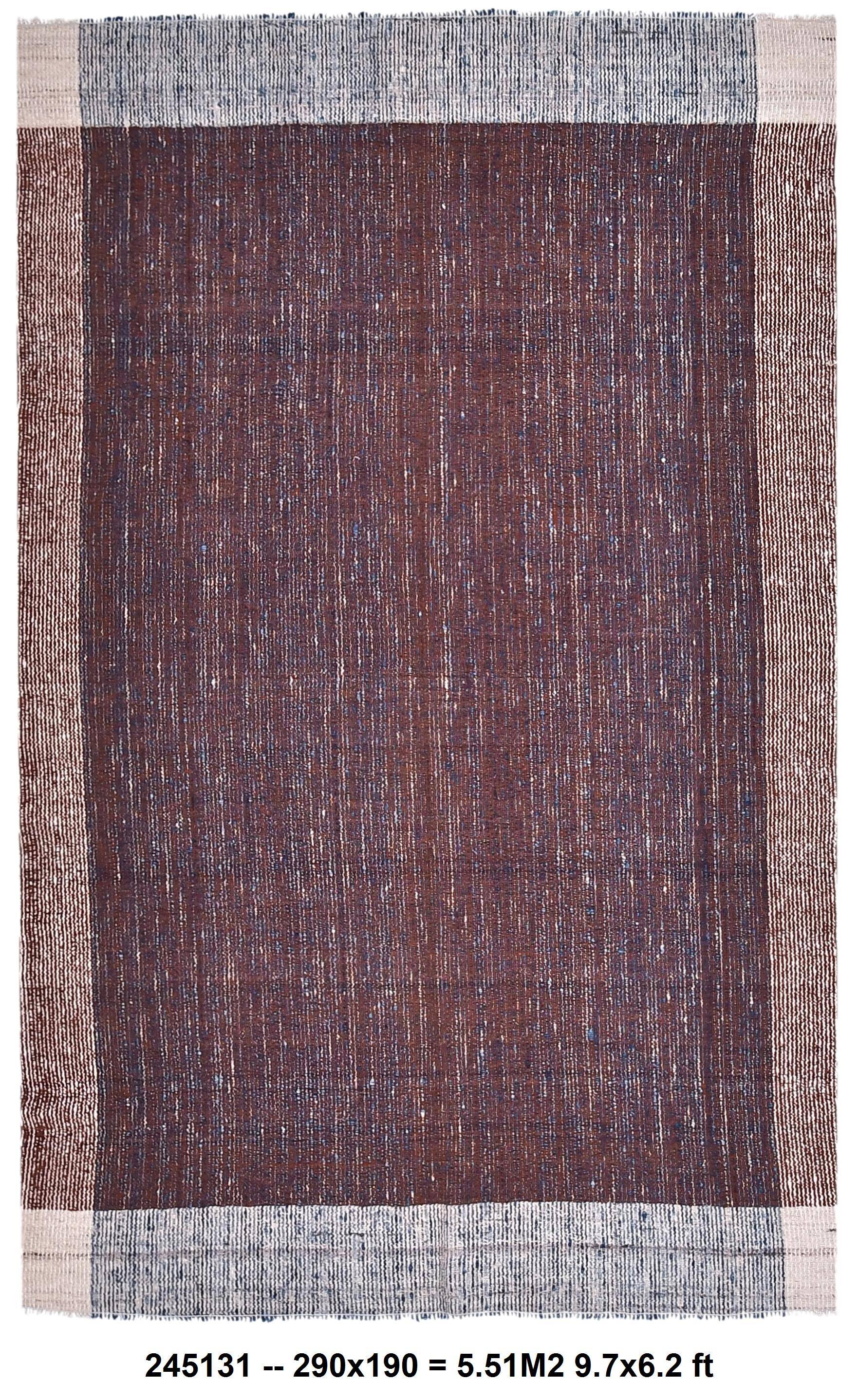 Terracota kilim rug 190x290 cm , Terracota wool Kilim Tapi.
