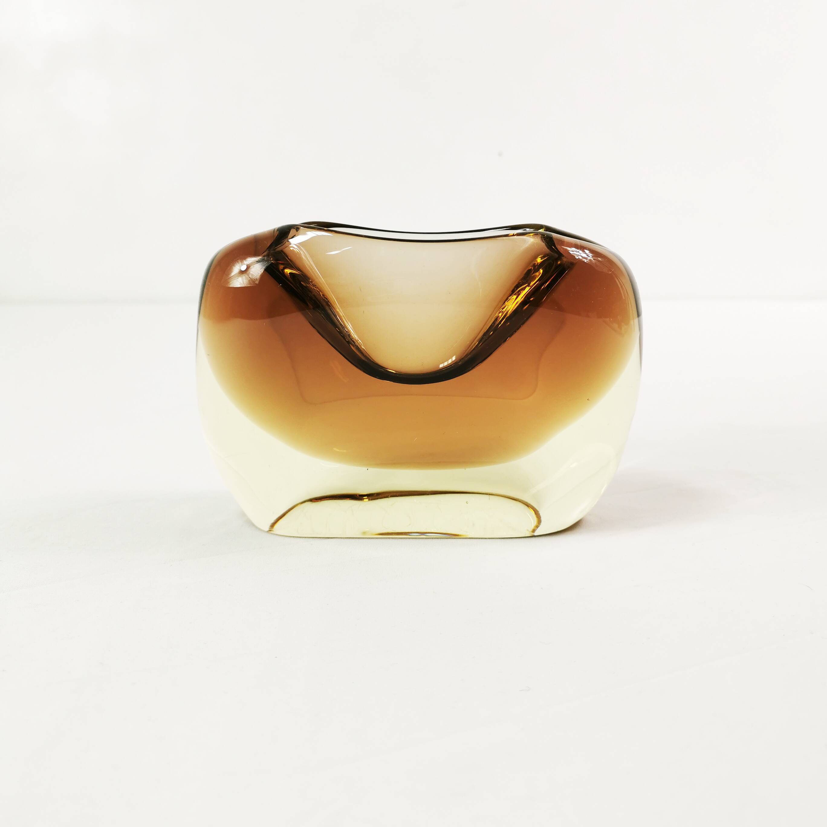 Bohemian Art Glass ashtray, Železný Brod (ZBS), designed by Miloslav Klinge