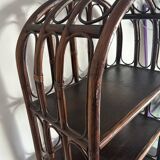 Rattan shelf / bookcase with cabinet