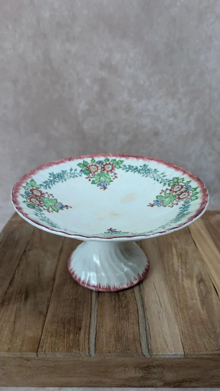 Antique Longwy compote – Antonia model