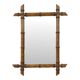 Antique French Wooden Faux Bamboo Mirror 52x39cm