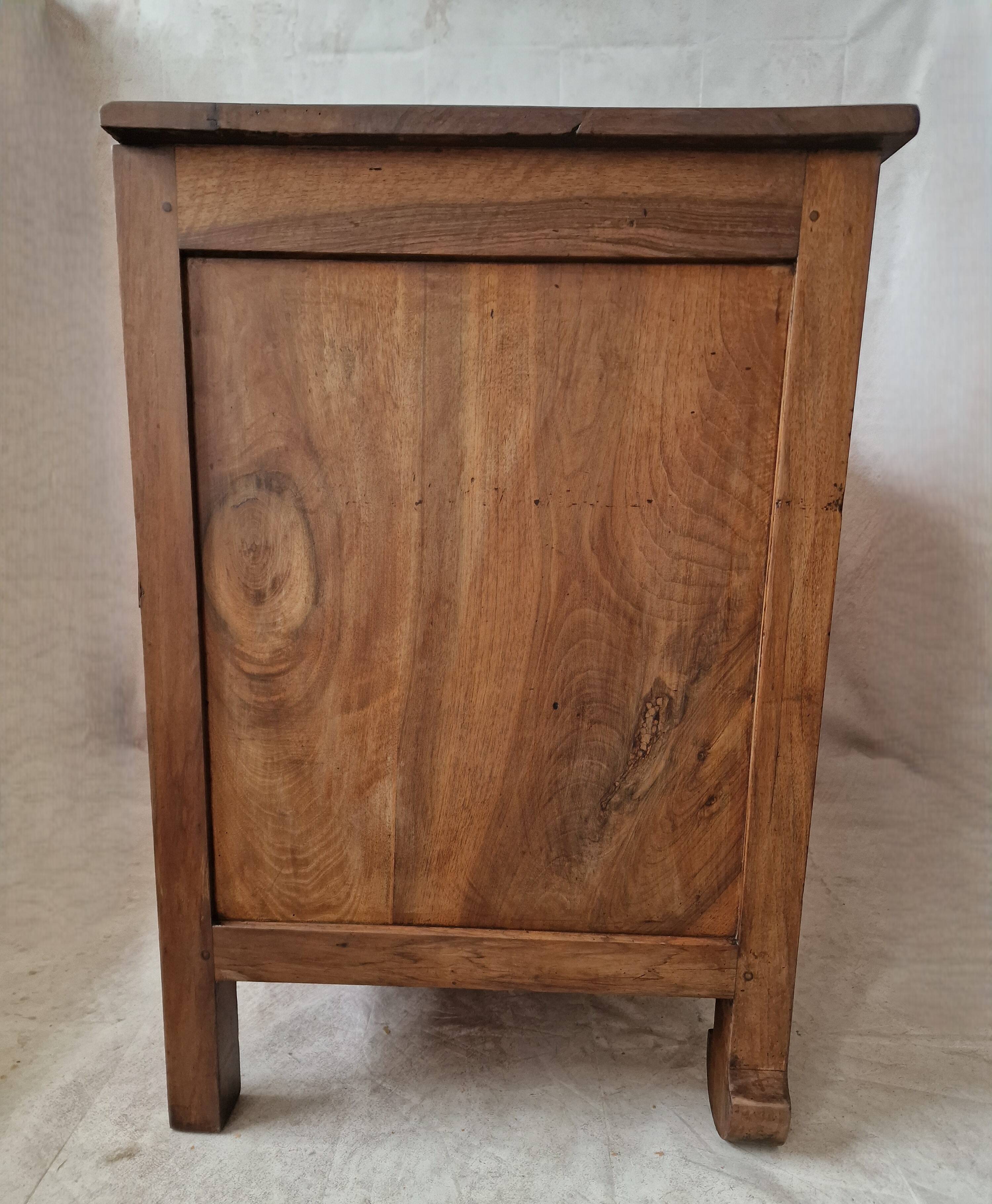 Antique brutalist walnut chest of drawers