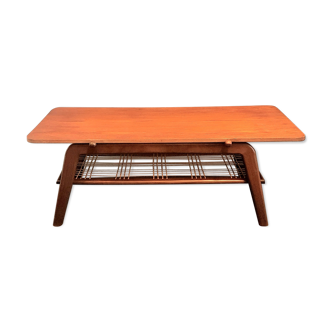 Vintage Scandinavian Style Coffee Table with Reversible Top in Teak and Formica, 1950s-1960s