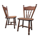 Set of 2 Oak Wood Victorian Child Stick Back Chairs / 1960s