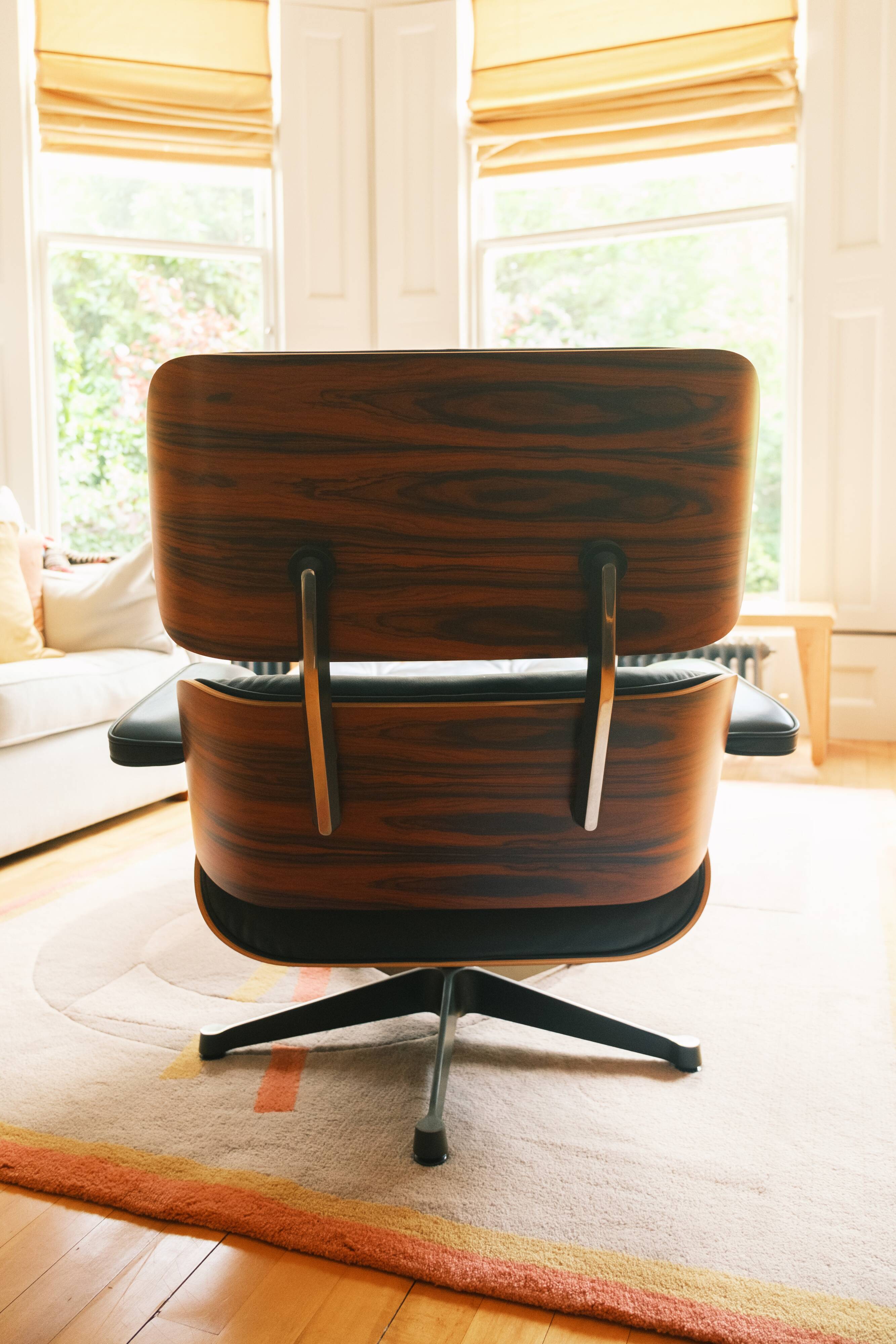 The Eames Lounge Chair, designed by Charles and Ray Eames, 1980s.