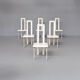 Antonello Mosca ‘royal’ white leather high back chairs for Ycami set/6