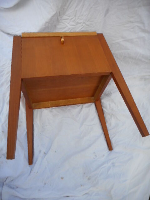 Scandinavian oak sewing basket