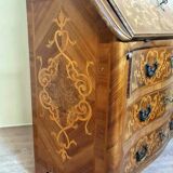 Venetian scriban secretary in Louis XV style, inlaid with walnut.