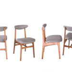 Set of 4 chairs retapissees